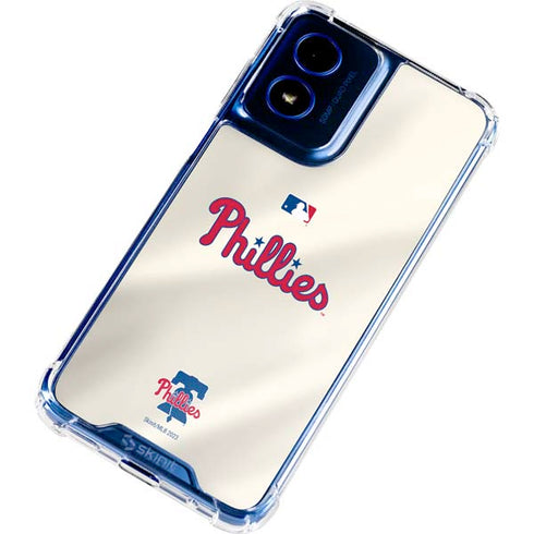 MLB Philadelphia Phillies Road Jersey Moto G 5G (2024) Clear Case